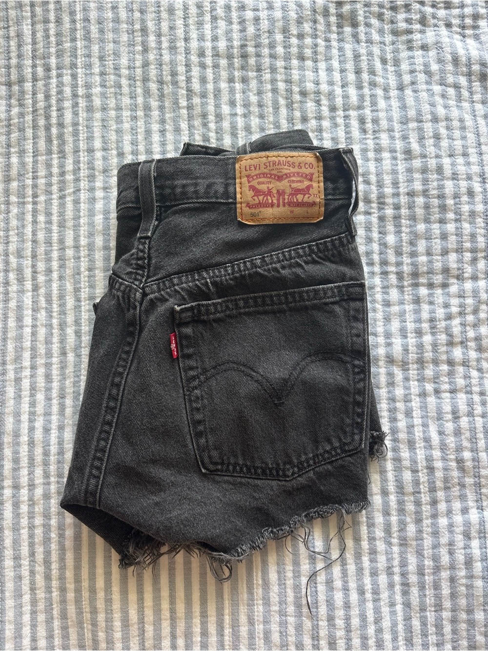 Levi's Black Denim Jean Shorts
